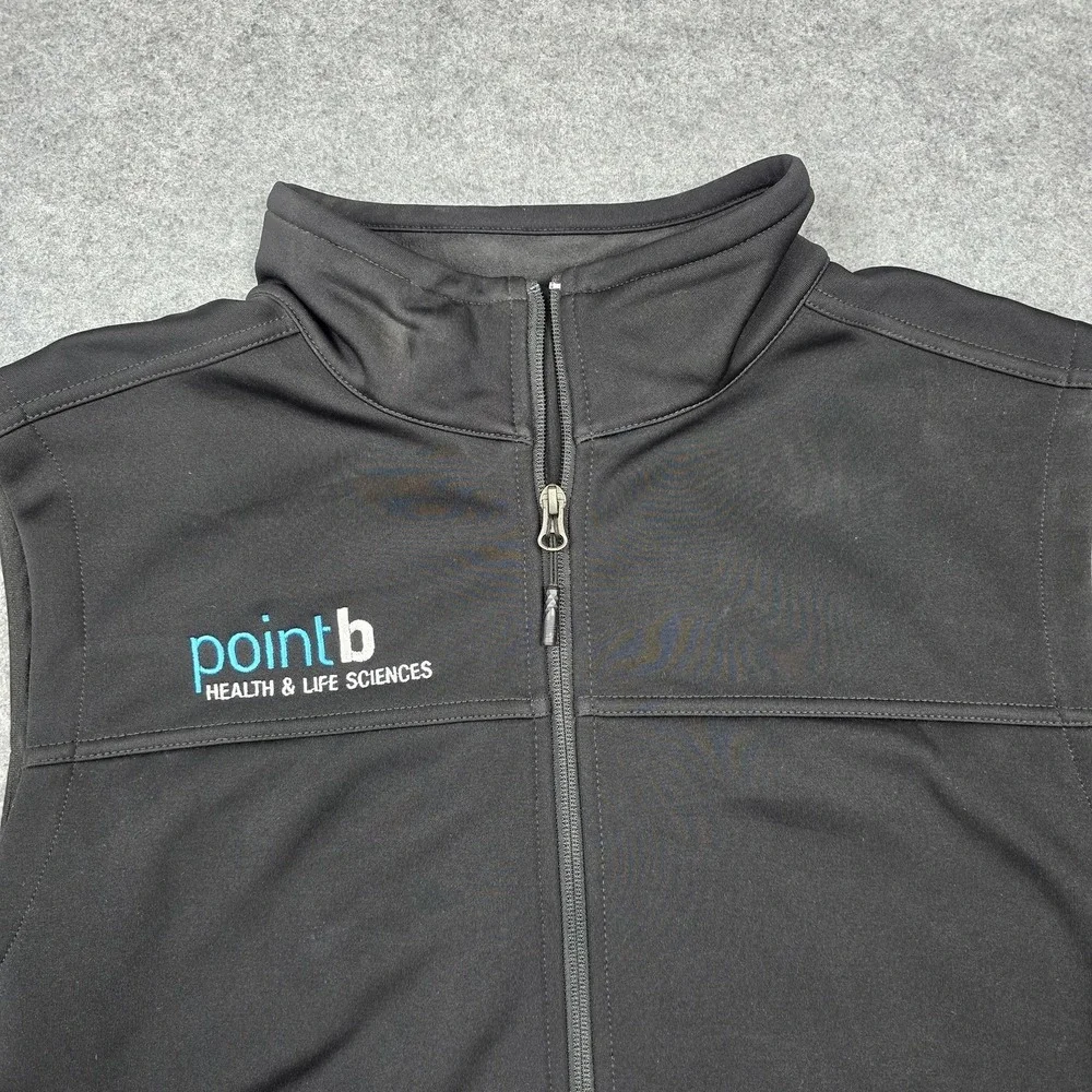 The‎ North Face Vest Mens XL Black Windwall Soft Shell Full Zip Pockets Lined